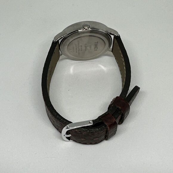 Timex Easy Reader T20041 Men's Brown Leather Analog Dial Quartz Watch HME88 - Picture 10 of 11